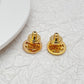Tory Burch Icon Pavé Stud Earrings | Gold Dome Stud Earrings for Women | Sparkling Designer-Studded Earrings
