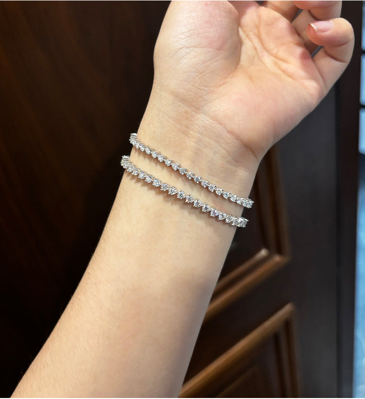Female model wearing the bracelet on wrist.