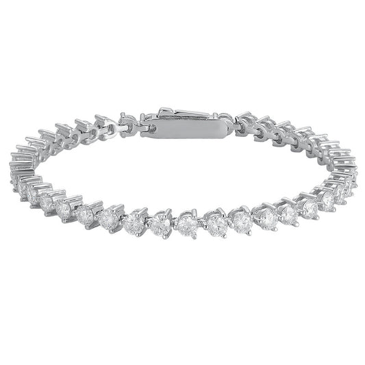 High-definition shot of the bracelet laid flat and fully extended on pure white background.