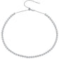 High-definition shot of the necklace laid flat and fully extended on pure white background.