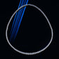 High-definition shot of the necklace laid flat and fully extended on pure white background.