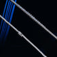 High-definition shot of the necklace laid flat and fully extended on pure white background.