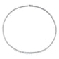 High-definition shot of the necklace laid flat and fully extended on pure white background.