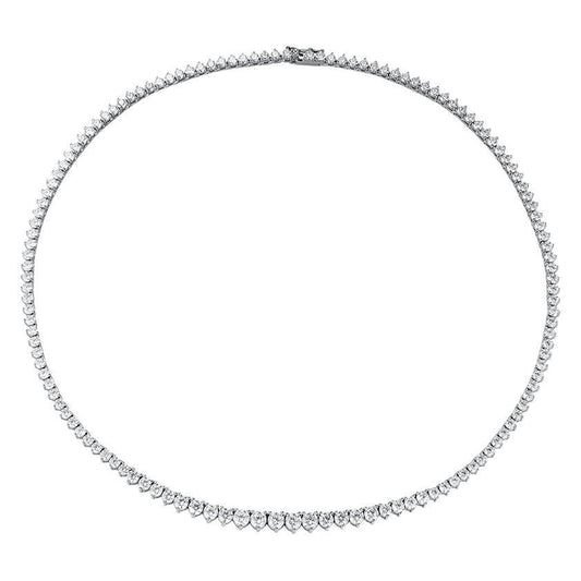 High-definition shot of the necklace laid flat and fully extended on pure white background.