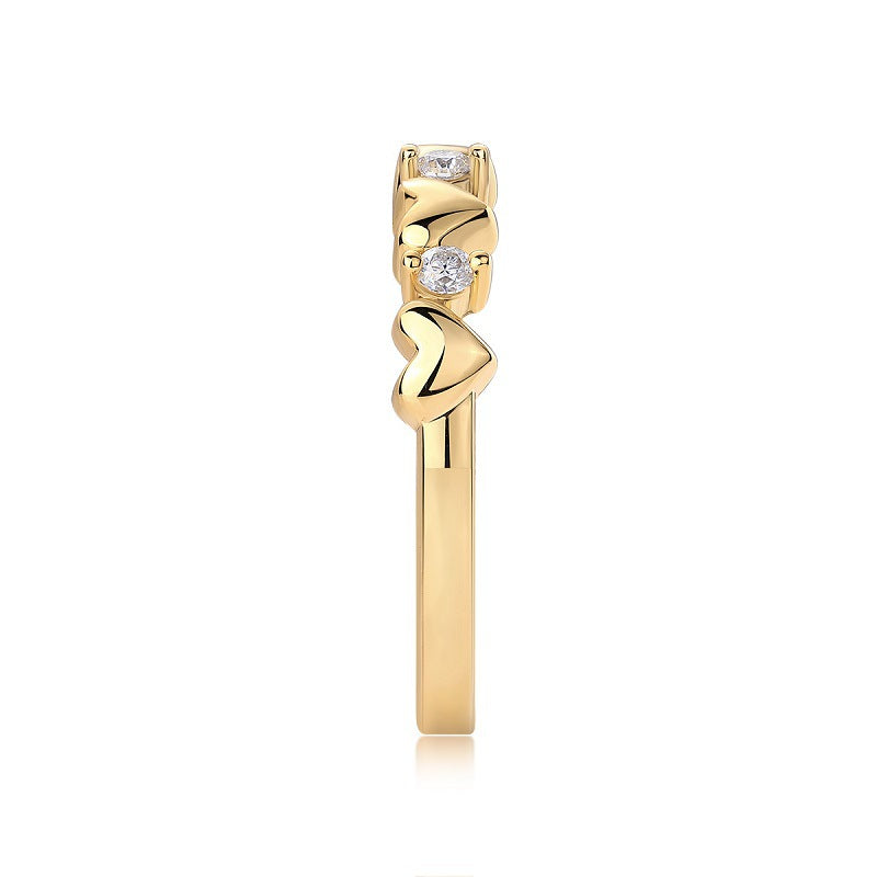 Moissanite Heart Ring | Romantic Gift