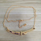 UNOde50 Smile Sterling Silver Curved Bar Necklace