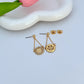 Tory Burch Dangle Chain Crystal Earrings | 18K Yellow Gold Plated