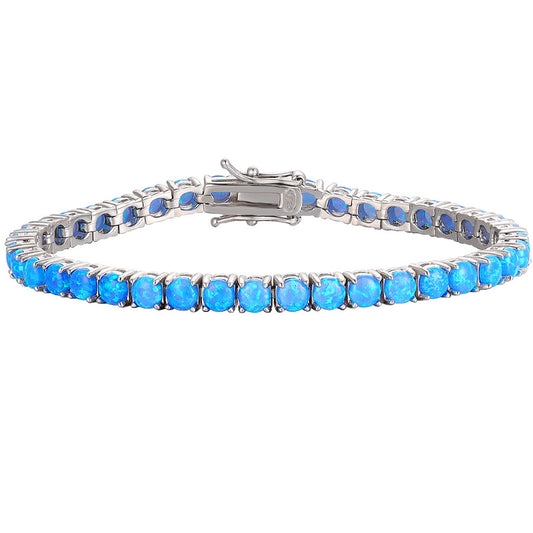 High-definition shot of the bracelet laid flat and fully extended on pure white background.