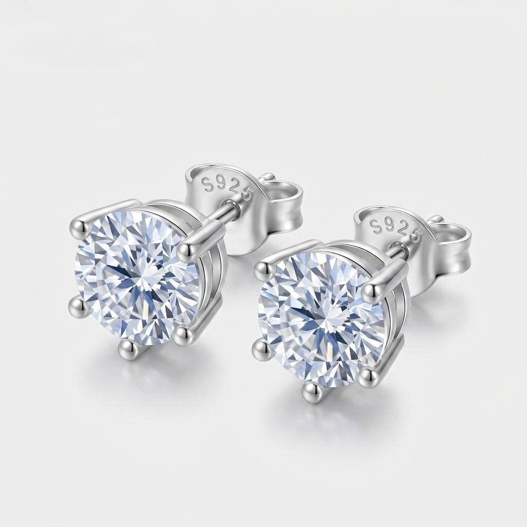 Classic 2.10ctw Round Brilliant Diamond Simulant Martini Studs Earring