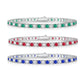 Emerald Moissanite Tennis Bracelet – 18K Yellow Gold.