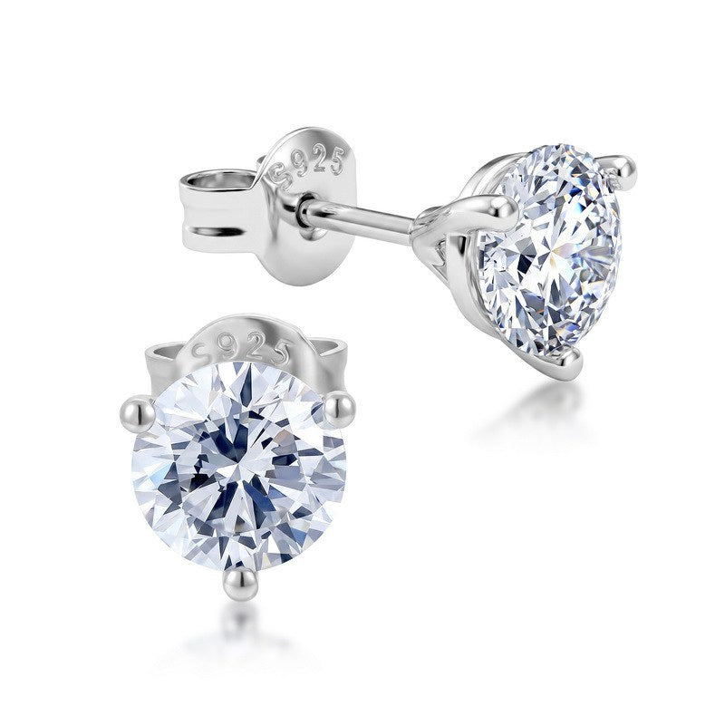 Classic 2.10ctw Round Brilliant Diamond Simulant Martini Studs Earring