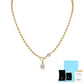 High-definition shot of the necklace laid flat on pure white.