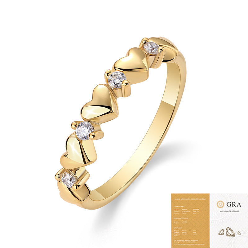 Moissanite Heart Ring | Romantic Gift