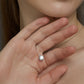 Classic Round Cut Moissanite Solitaire Necklace with Heart Accent