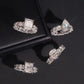 Fancy Cut Moissanite Solitaire Ring with Eternity Band