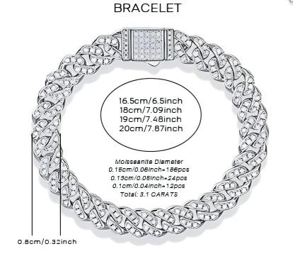 High-definition shot of the bracelet laid flat and fully extended on pure white.