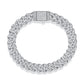High-definition shot of the bracelet laid flat and fully extended on pure white.