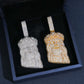 925 sterling silver iced out moissanite jesus piece pendant in gold and silver in luxury blue gift box