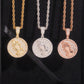 925 sterling silver full iced out moissanite praying hands medallion pendant set in gold silver rose gold with rope chain