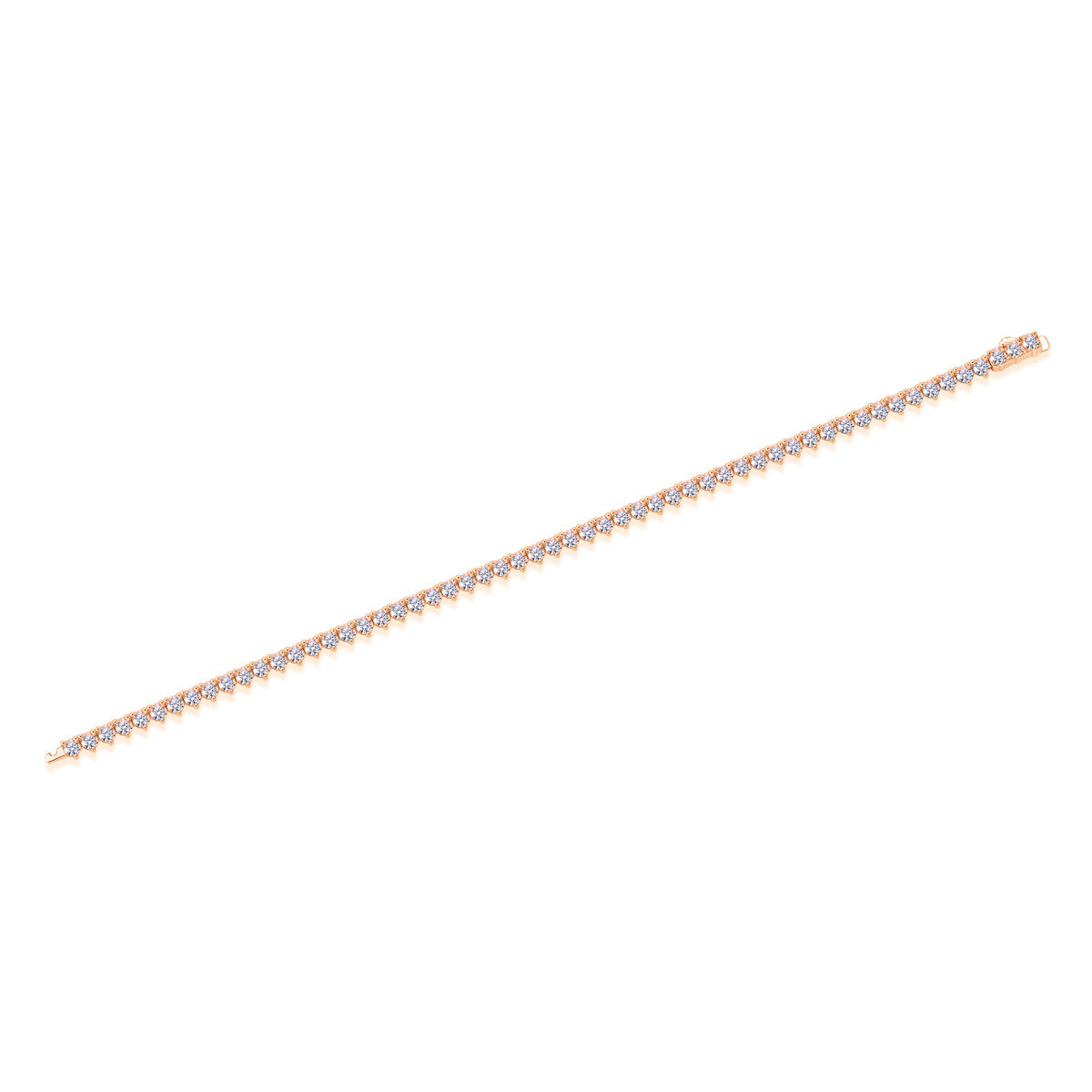 18K Yellow Gold Moissanite Tennis Bracelet.”