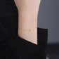 Woman Wearing Minimalist 14K Gold Heart Bracelet INS Style