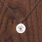 “Engraving detail on sterling silver cat tag pendant custom jewelry”