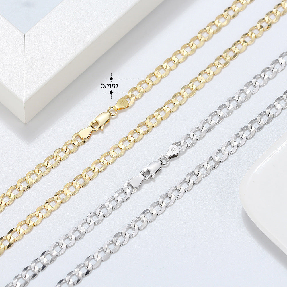 High-definition shot of the necklace laid flat and fully extended on pure white.