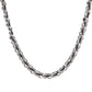 “Dual-layer 925 sterling silver Cuban chain with hidden gold accents – flat lay product view”