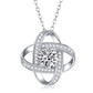 High-definition shot of the necklace laid flat on pure white background.