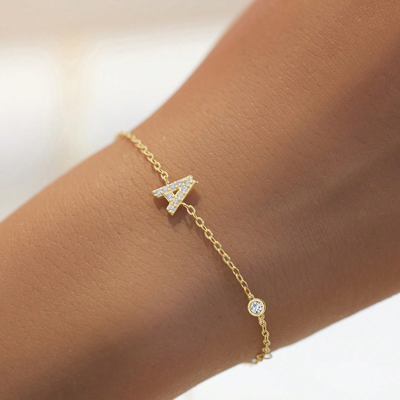 925 Sterling Silver Initial Bracelet