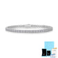 Sterling Silver Moissanite Tennis Bracelet – Rhodium Finish