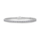 Sterling Silver Moissanite Tennis Bracelet – Rhodium Finish