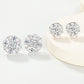 Yellow gold 1ct moissanite cluster studs on neutral background. Alt: “1ct Moissanite Cluster Studs – 18K Yellow Gold.”