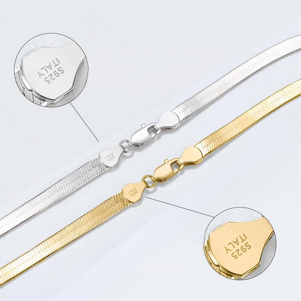High-definition shot of the necklace laid flat and fully extended on pure white.