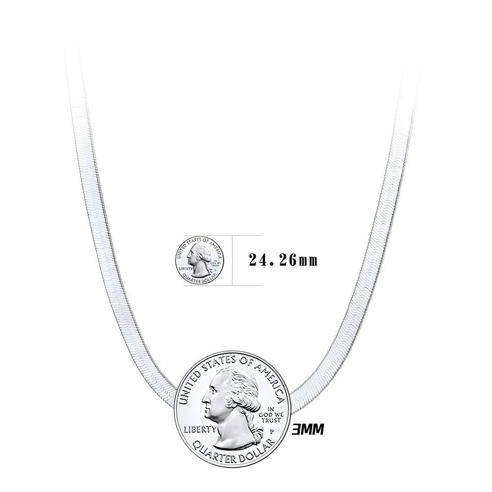 High-definition shot of the necklace laid flat and fully extended on pure white.