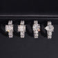 Fancy Cut Moissanite Solitaire Ring with Eternity Band