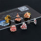 Iced Out Broken Heart Enamel Moissanite Stud Earrings