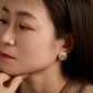 Model wearing Vintage Coin Earrings – Elegant Retro Jewelry Look