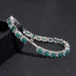 Include a second image showing the bracelet from a slight angle to reveal the step-cut faceting and hall-of-mirrors effect.