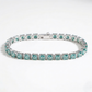 High-definition shot of the bracelet laid flat and fully extended on pure white background.