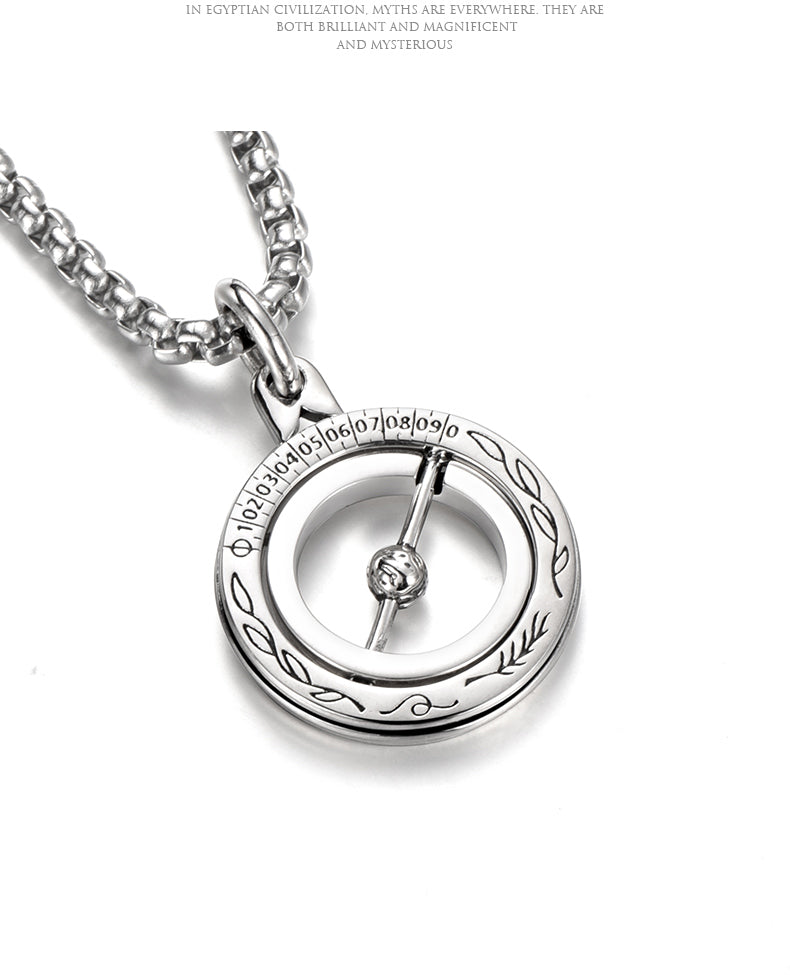 “Detailed craftsmanship of celestial globe silver pendant”