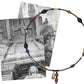 Necklace with colorful beads on a black background