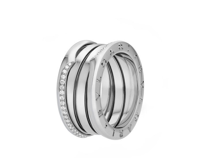 BVLGARI B.zero1 Three-Band Ring with Diamonds 