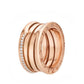 BVLGARI B.zero1 Three-Band Ring with Diamonds 