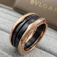  BVLGARI B.zero1 one-band ring with black ceramic spiral