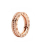  BVLGARI B.zero1 ring  with pavé diamonds on the spiral