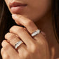 BVLGARI B.zero1 three-band ring with white ceramic spiral