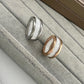 BVLGARI B.zero1 two-band ring  with white ceramic spiral