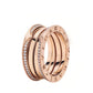 BVLGARI B.zero 1 ring full pavé diamonds along its edges
