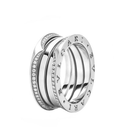 BVLGARI B.zero 1 ring full pavé diamonds along its edges